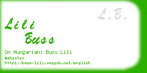 lili buss business card